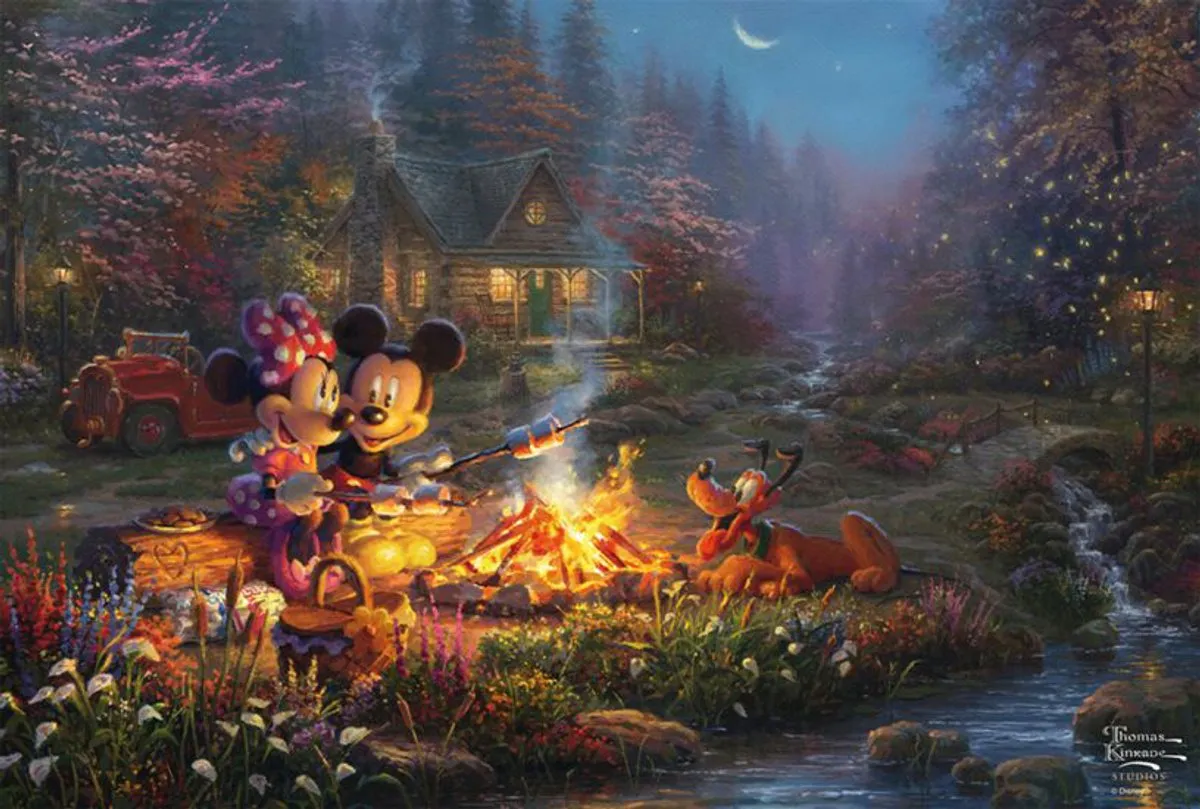 Schmidt Thomas Kinkade Disney Mickey & Minnie Puzzel 200 Stuks - Multi