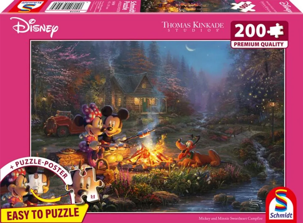 Schmidt Thomas Kinkade Disney Mickey & Minnie Puzzel 200 Stuks - Multi
