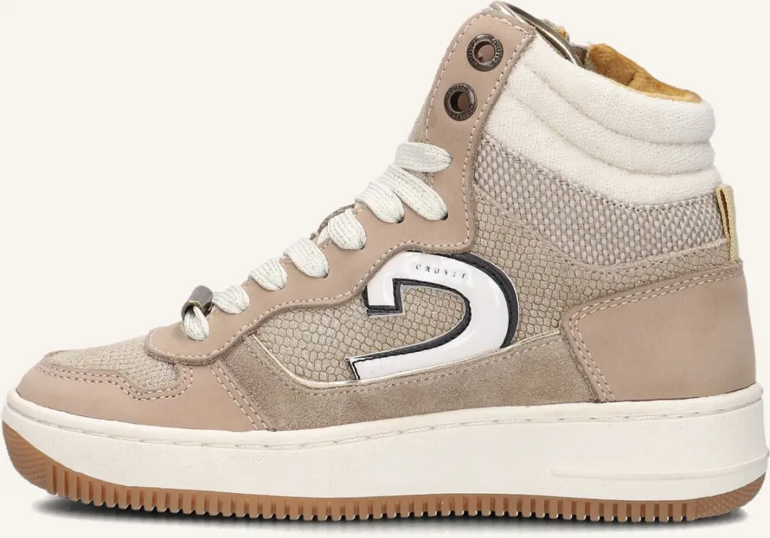 Cruyff Junior Campo High Sneakers - Meisjes - 34 - Beige - afbeelding 2 van 6