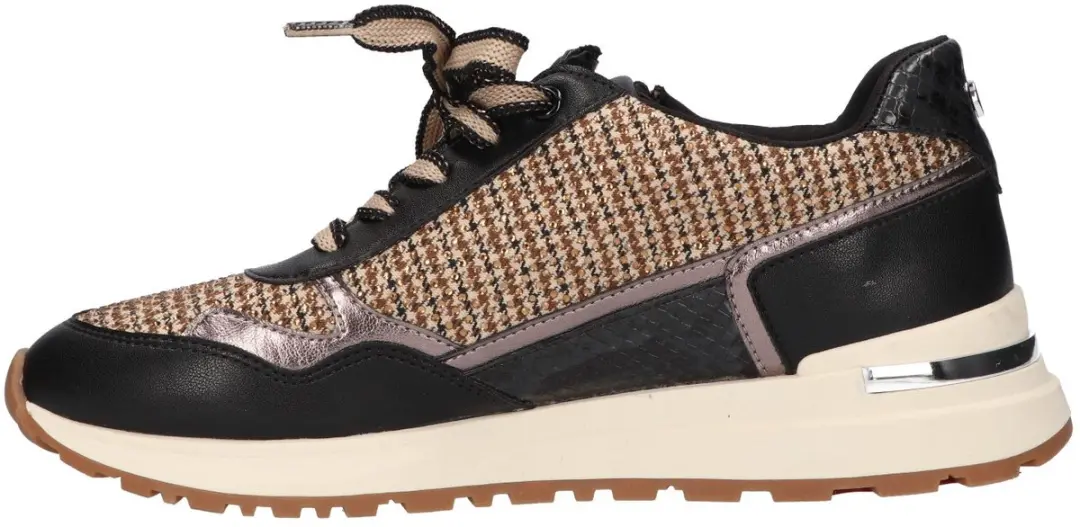 La Strada Sneaker 37 - Zwart Beige Textiel