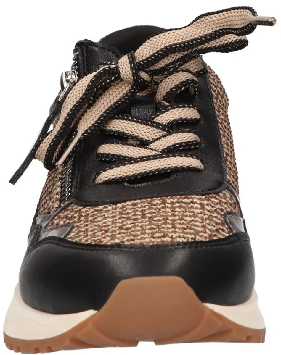 La Strada Sneaker 37 - Zwart Beige Textiel