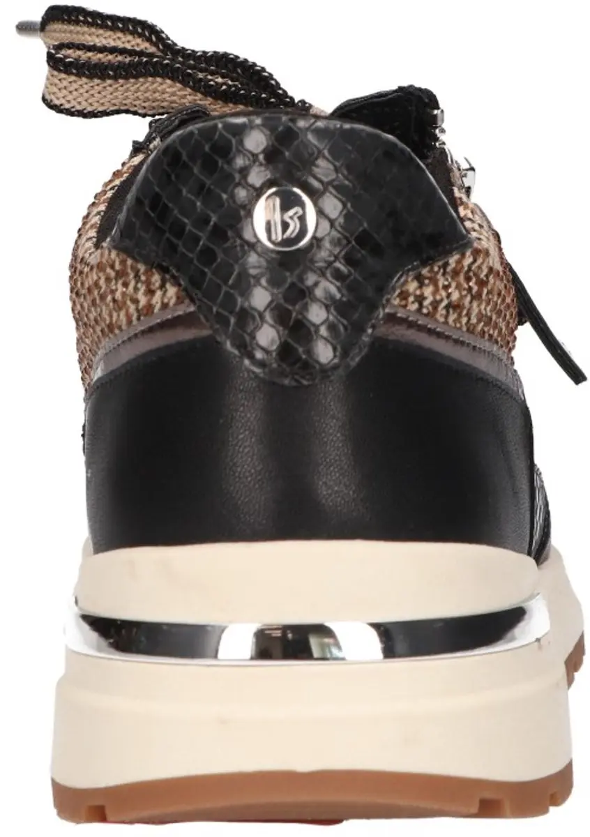 La Strada Sneaker 37 - Zwart Beige Textiel