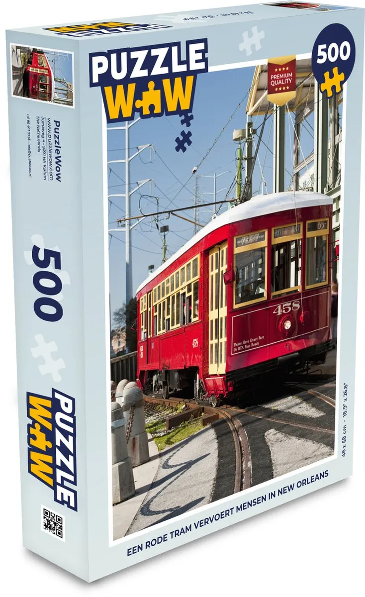 PuzzleWow Legpuzzel New Orleans 500 Stuks - Multicolor