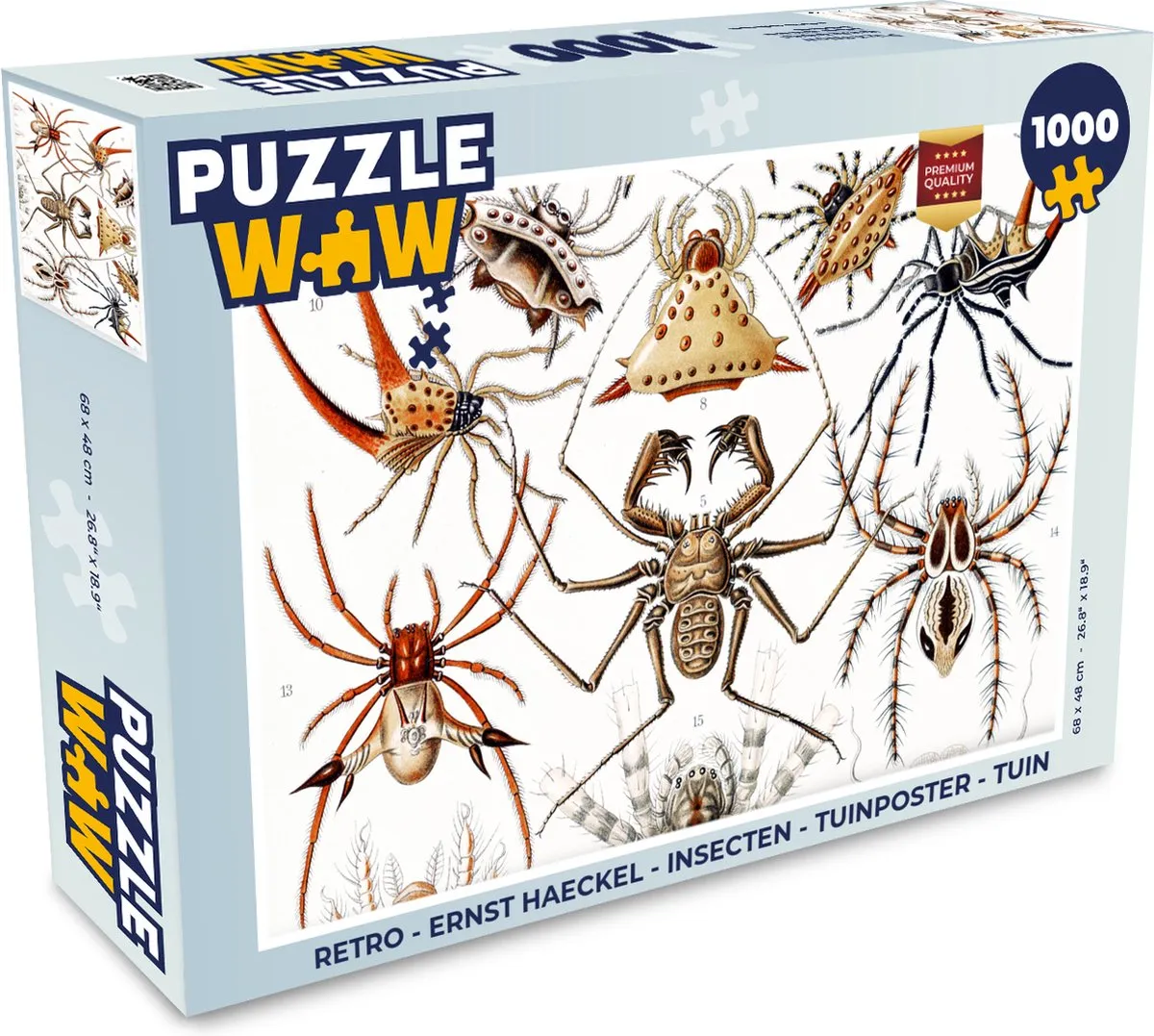 PuzzleWow Retro Spin Ernst Haeckel Legpuzzel 1000 Stuks - Multicolor