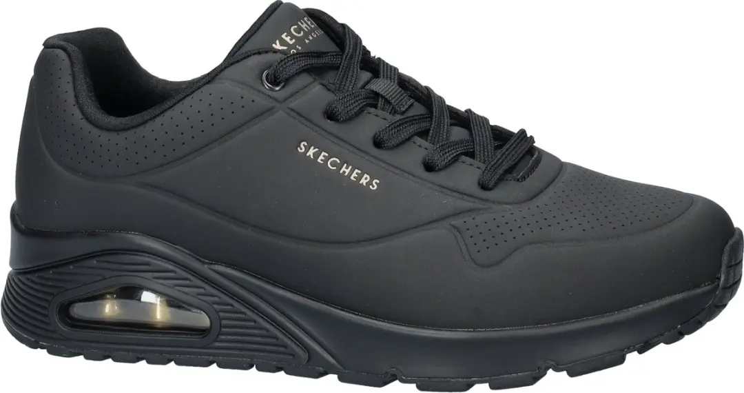Skechers Uno Stand On Air Dames Sneaker - Zwart - Maat 39