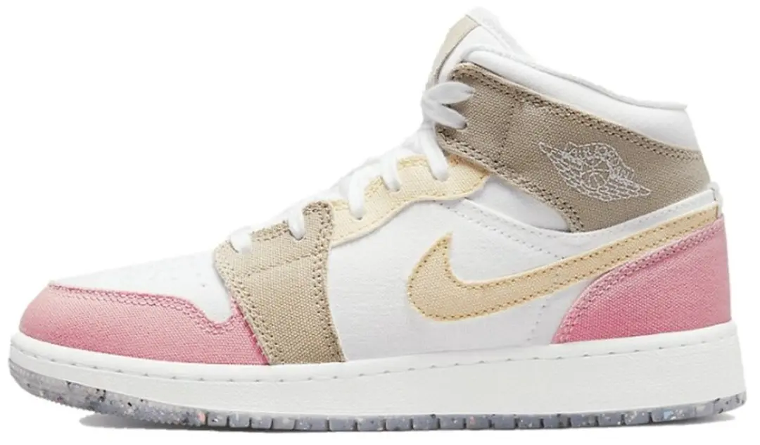 Air Jordan 1 Mid White Pink Tan (GS) EUR 37.5