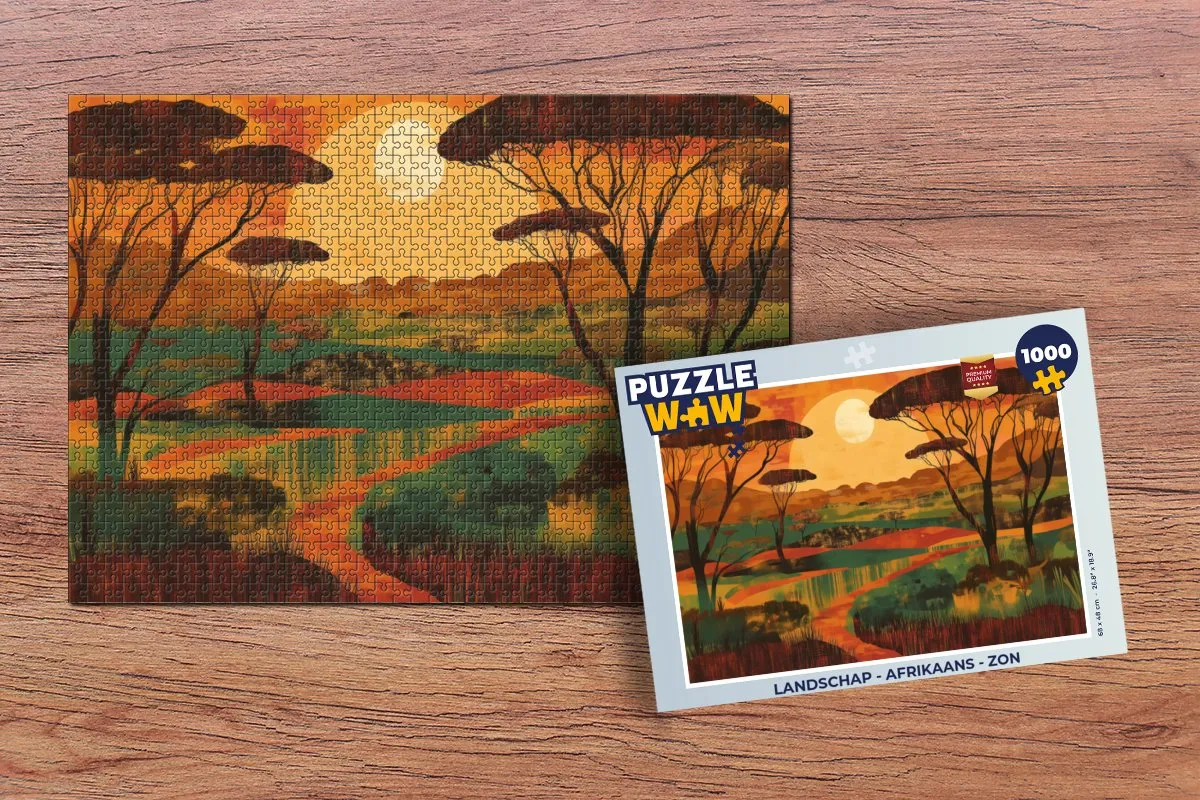 PuzzleWow Afrikaans Landschap Legpuzzel 1000 Stuks