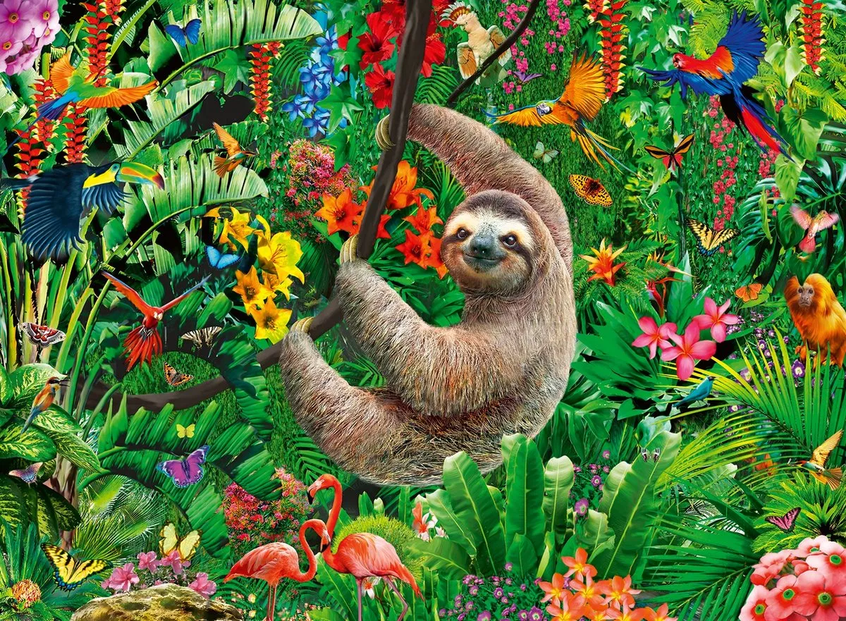Ravensburger Schattige Luiaard Legpuzzel 300 Stuks - Multicolor