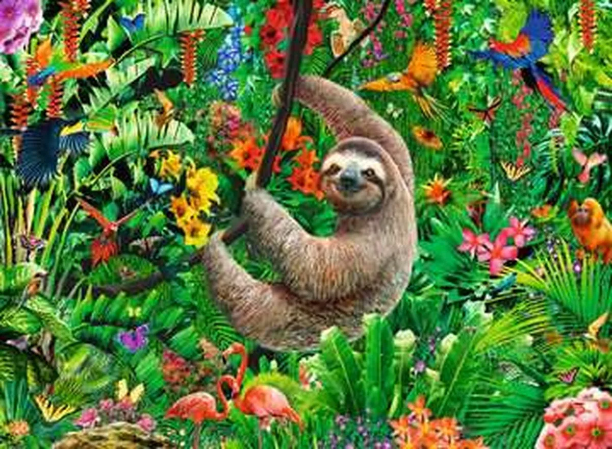 Ravensburger Schattige Luiaard Legpuzzel 300 Stuks - Multicolor
