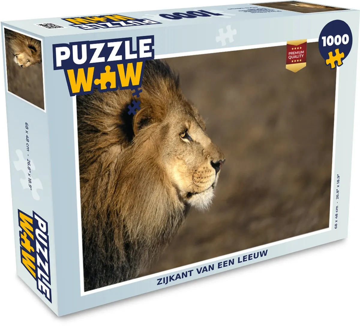 PuzzleWow Leeuw Afrika Legpuzzel 1000 Stuks - Multicolor