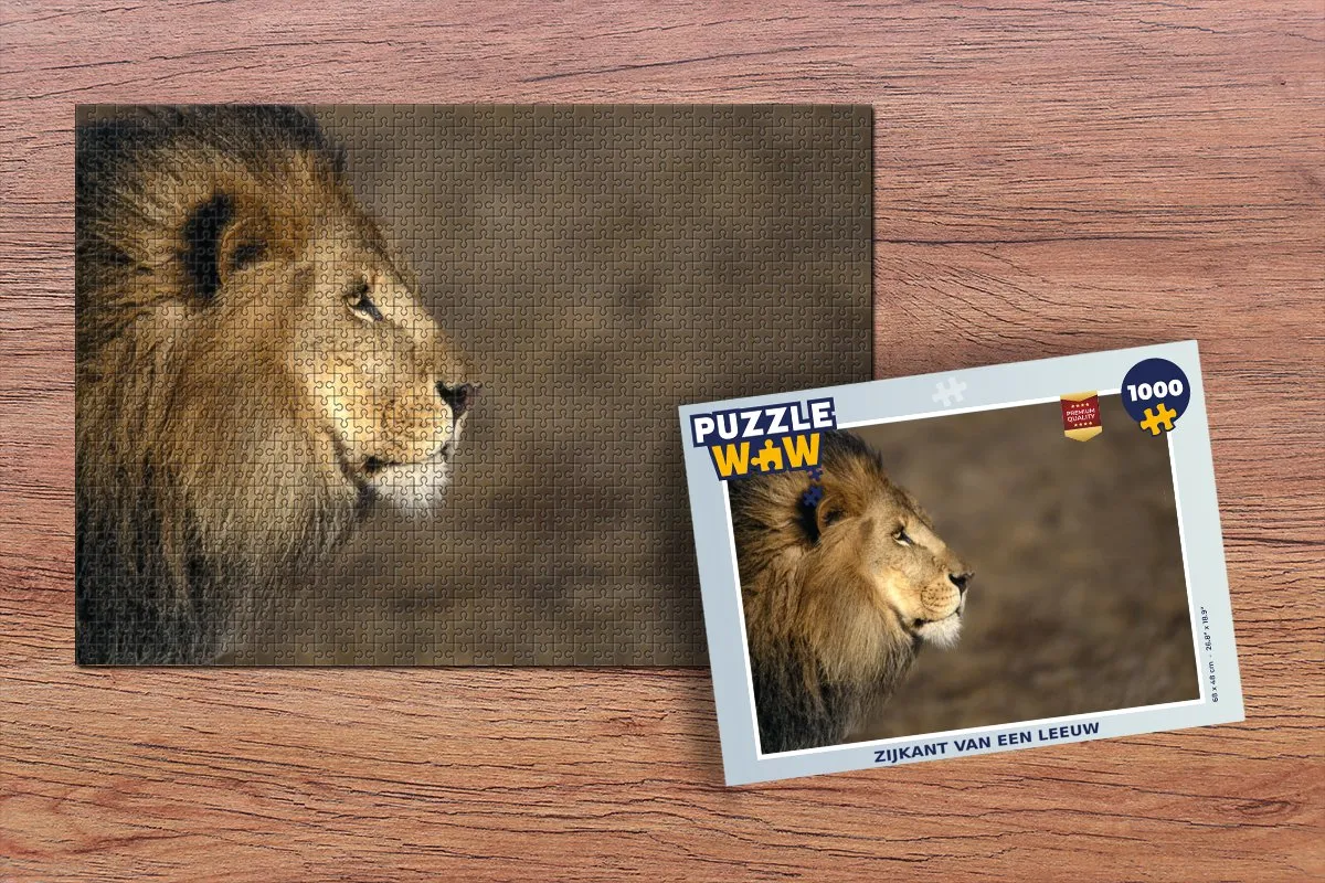 PuzzleWow Leeuw Afrika Legpuzzel 1000 Stuks - Multicolor