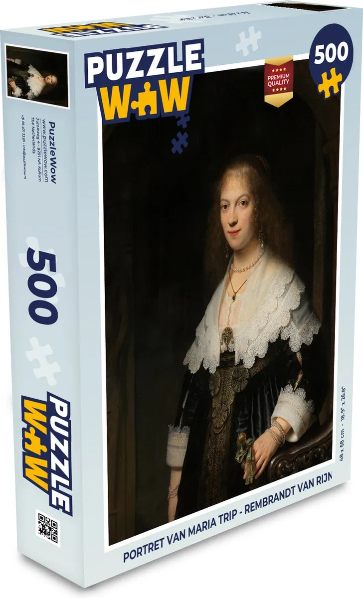 PuzzleWow Portret van Maria Trip Legpuzzel 500 Stuks