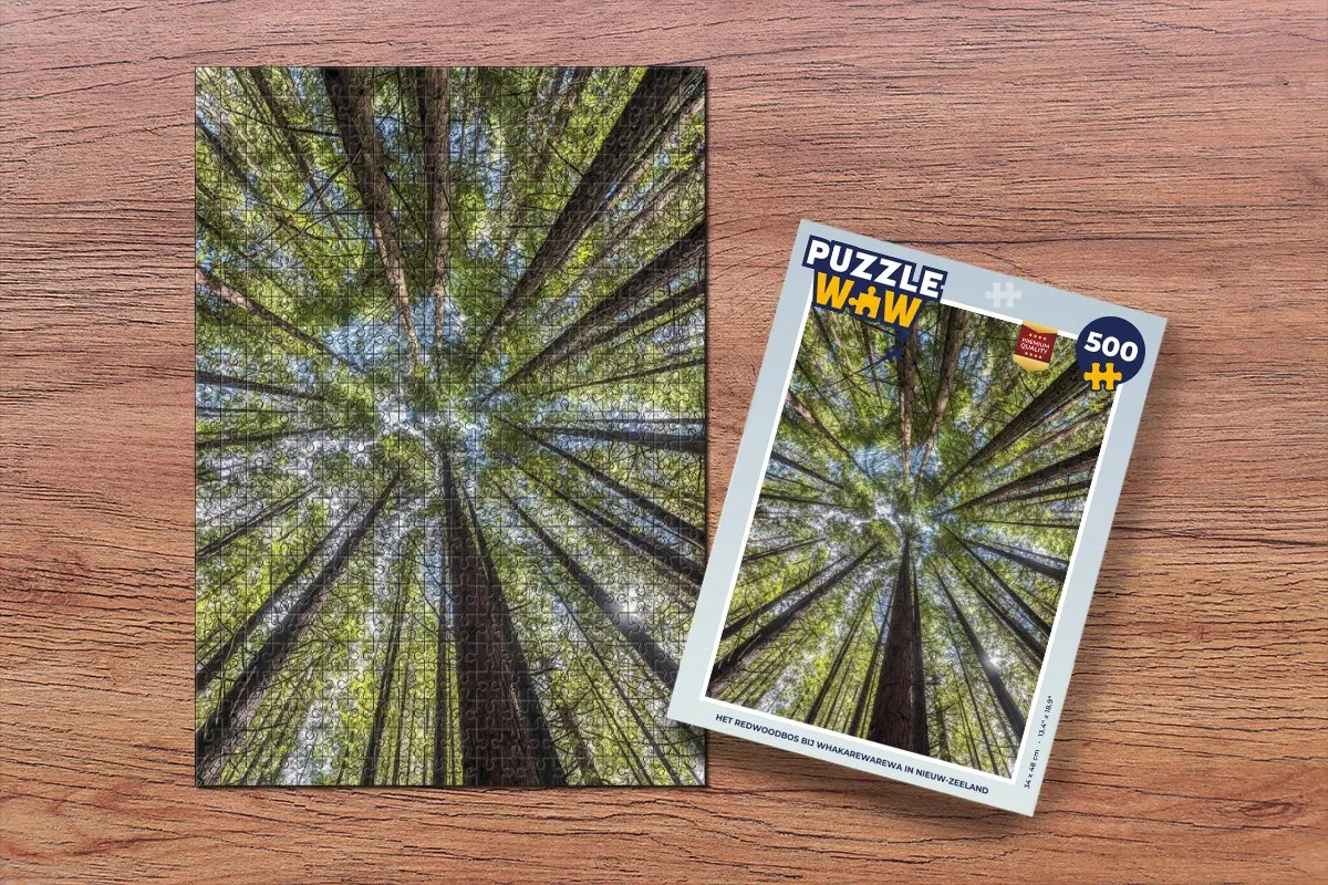 PuzzleWow Legpuzzel Het Redwoodbos Whakarewarewa 500 Stuks - Multicolor
