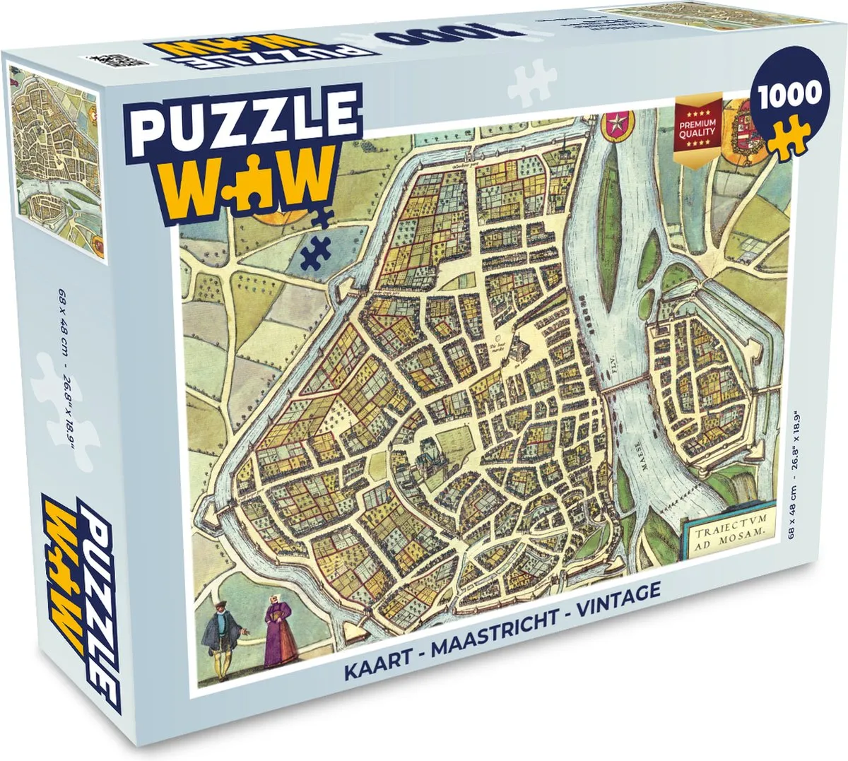 PuzzleWow Maastricht Vintage Legpuzzel 1000 Stuks