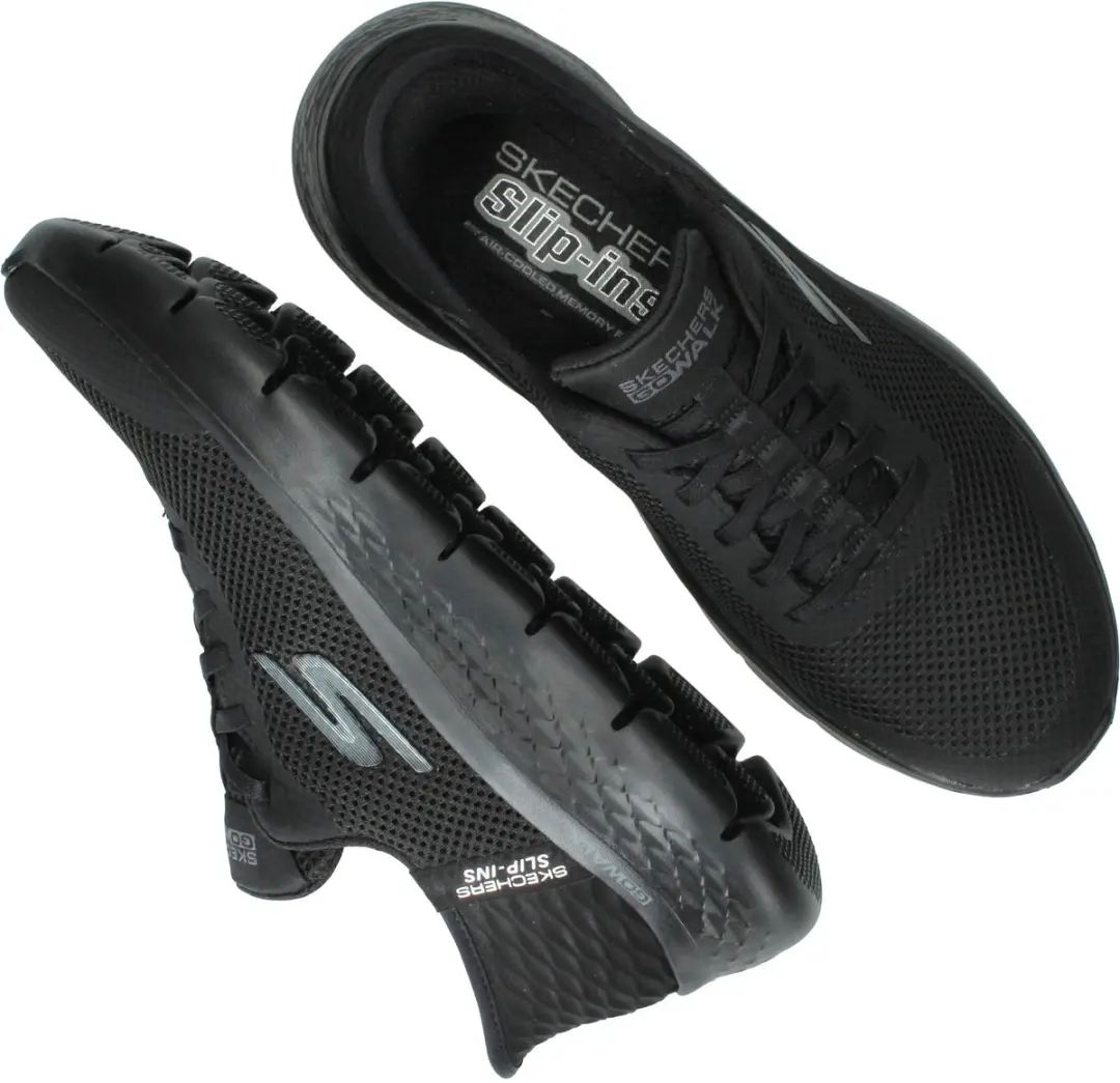 Skechers Go Walk Flex Grand Entry Dames Instappers - Zwart - afbeelding 6 van 6