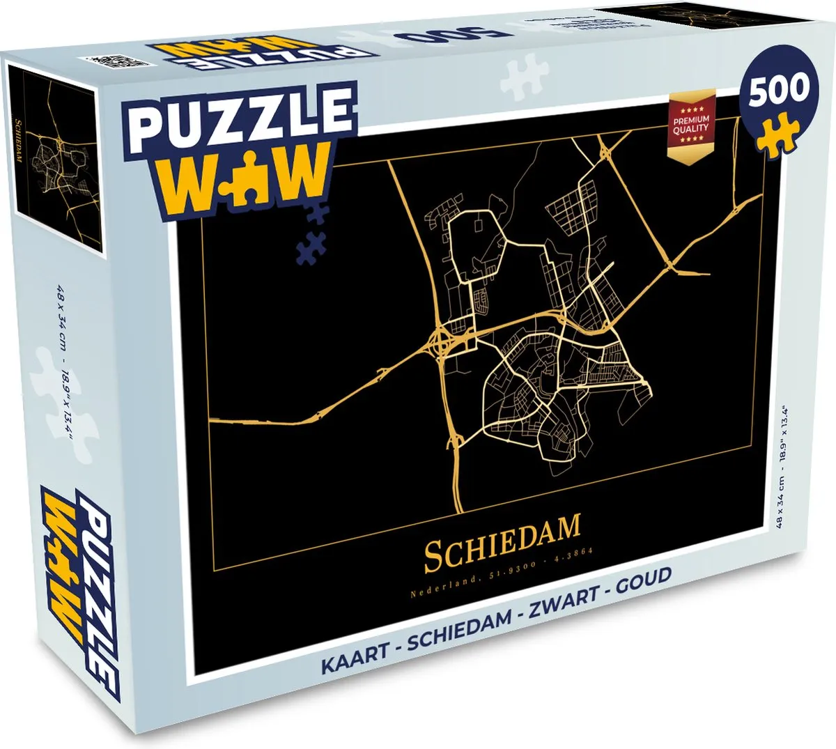 PuzzleWow Schiedam Legpuzzel 500 Stuks - Multicolor