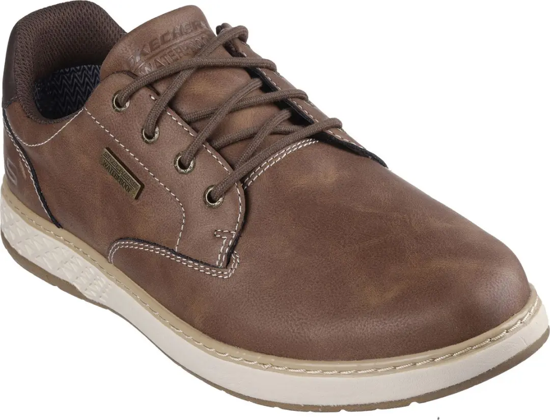 Skechers Garlan Pryor Heren Veterschoenen - 48.5 - Bruin - afbeelding 3 van 6