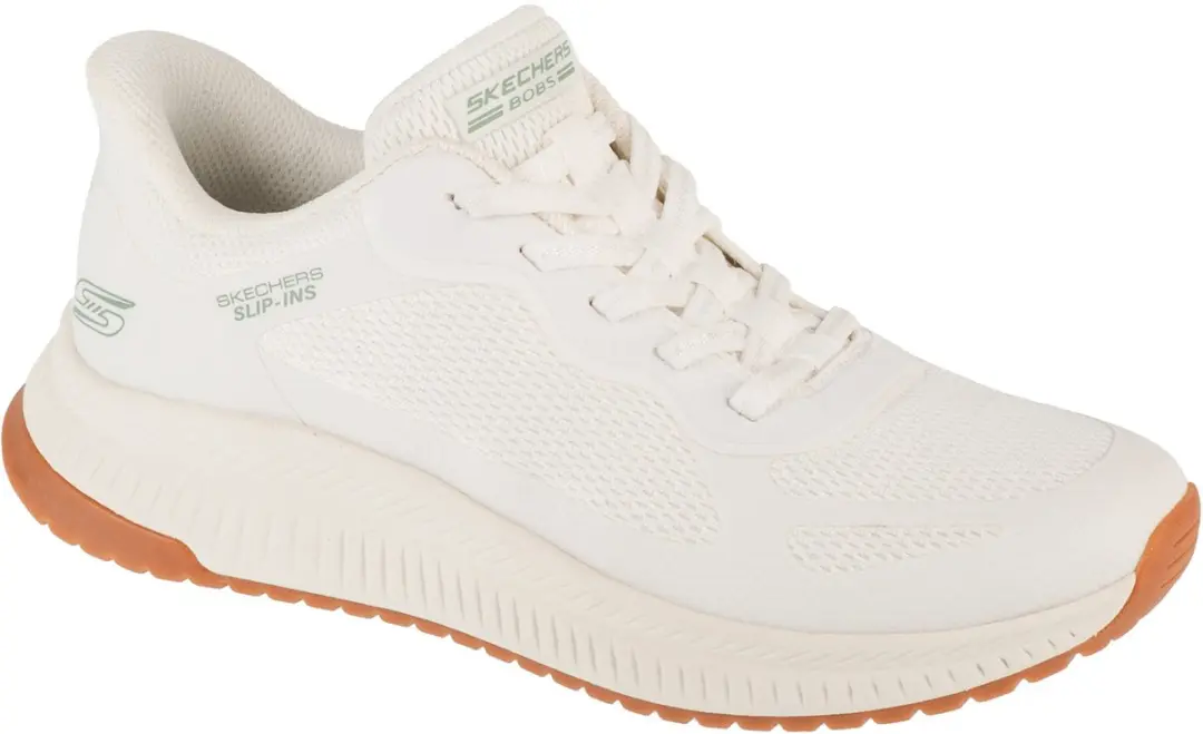 Skechers Dames BOBS Squad 4 Slip-ins Staple Look 117624 WHT White