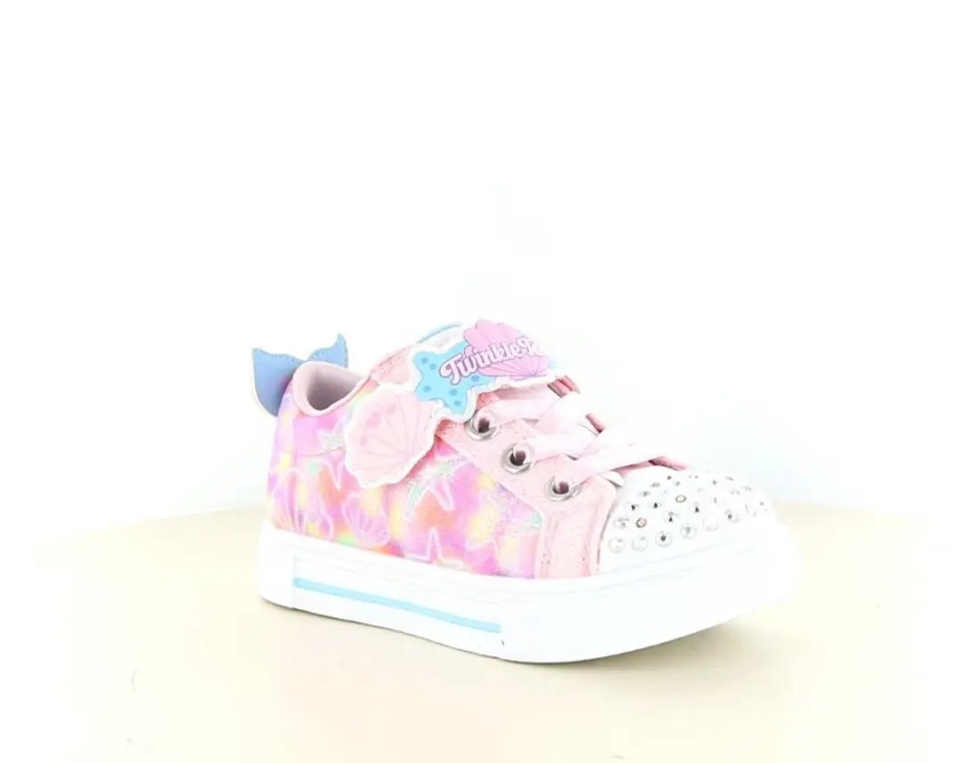 Skechers Twinkle Sparks Underwater M Meisjes Sneakers - Roze - afbeelding 4 van 6