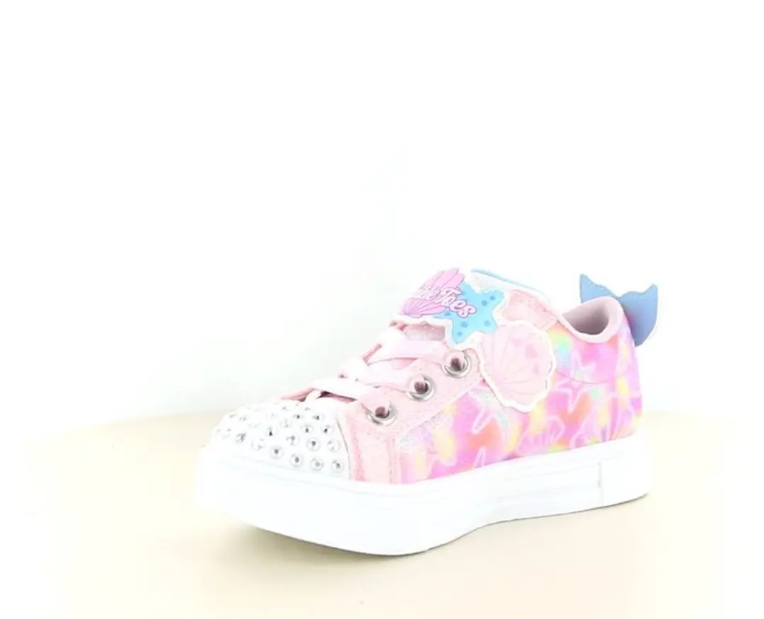 Skechers Twinkle Sparks Underwater M Meisjes Sneakers - Roze - afbeelding 5 van 6