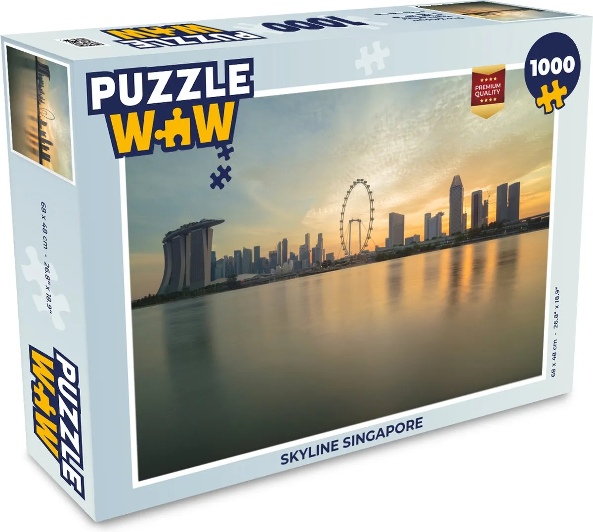 PuzzleWow Skyline Singapore Legpuzzel 1000 Stuks