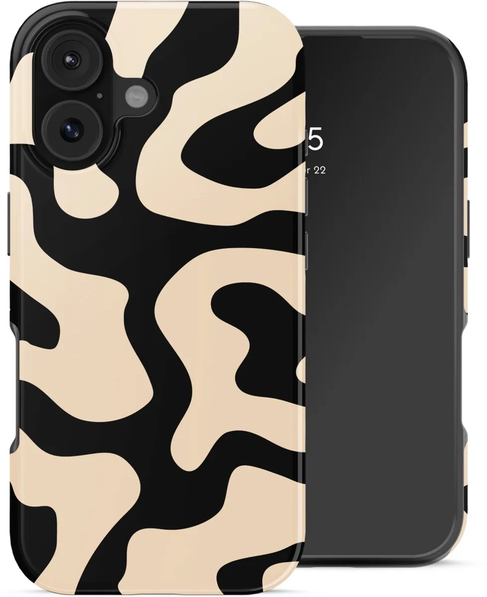 Selencia iPhone 17 Hoesje Art Wave Black