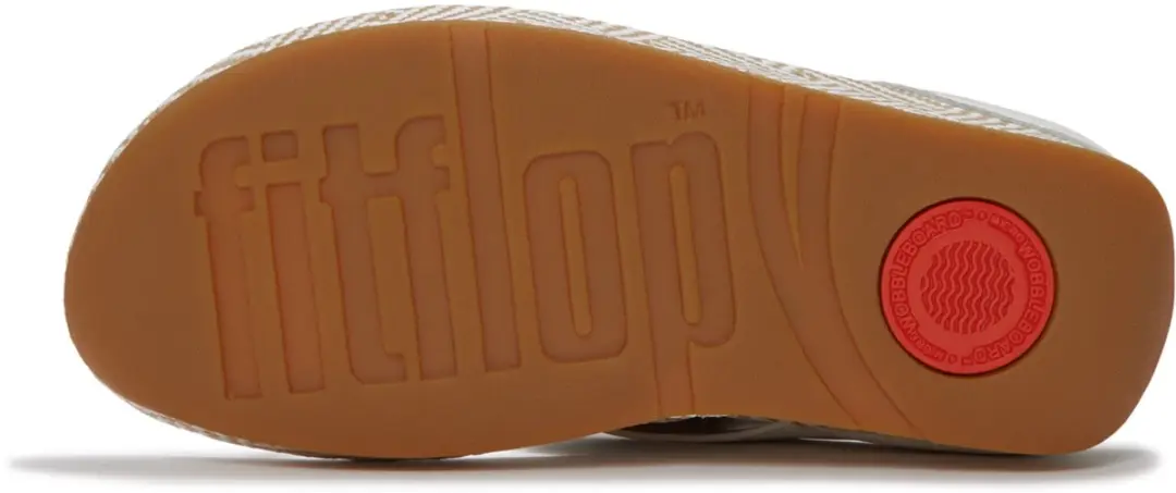 FitFlop Lulu Lux Graphic-Weave Leather Toe-Post Sandalen - Urban Wit