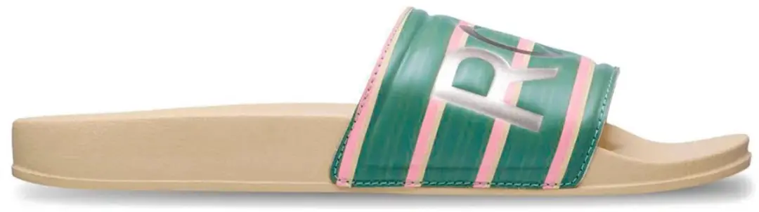 Roxy Slippy Ii Printed Slippers Beige,Groen EU 36 Vrouw