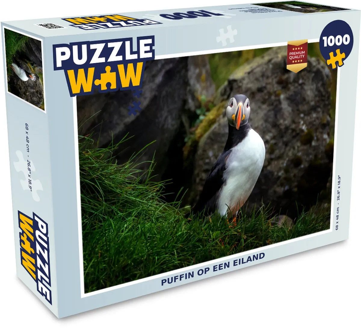 PuzzleWow Puzzel Puffin op een eiland