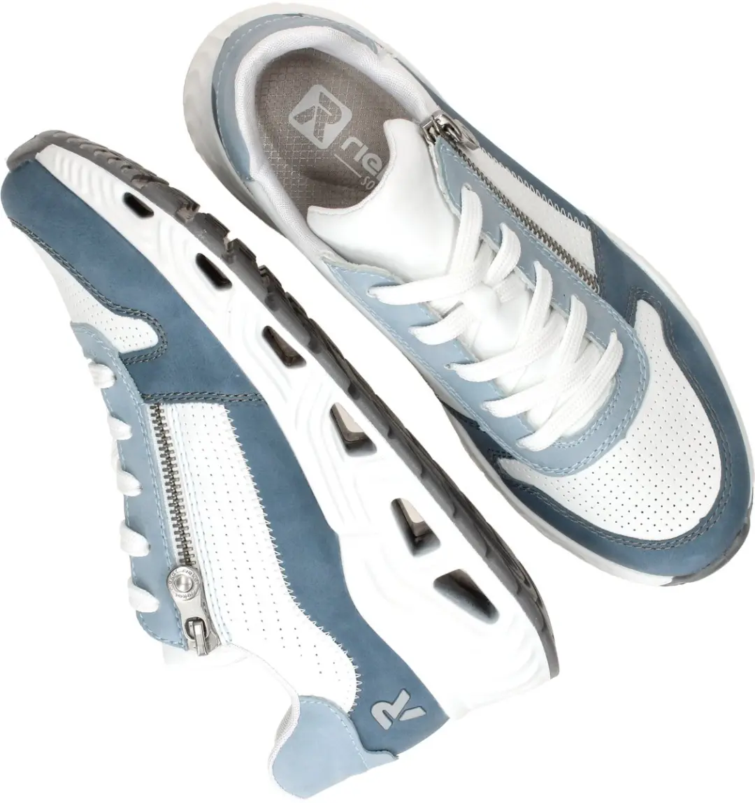 Rieker Sport Sneakers - Dames - Blauw - Maat:43 - afbeelding 6 van 6