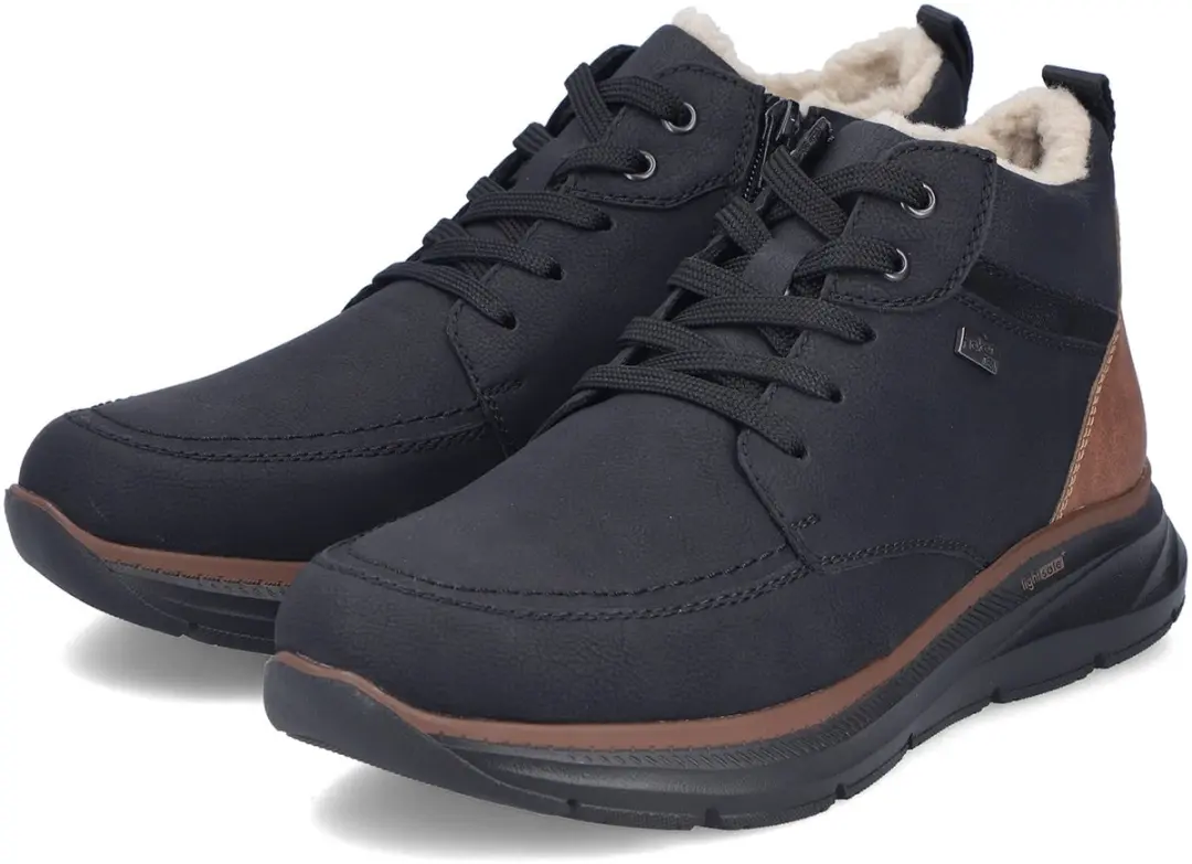 Rieker Heren B1824 00 Veterlaarzen RiekerTEX Comfortwijdte G Zwart