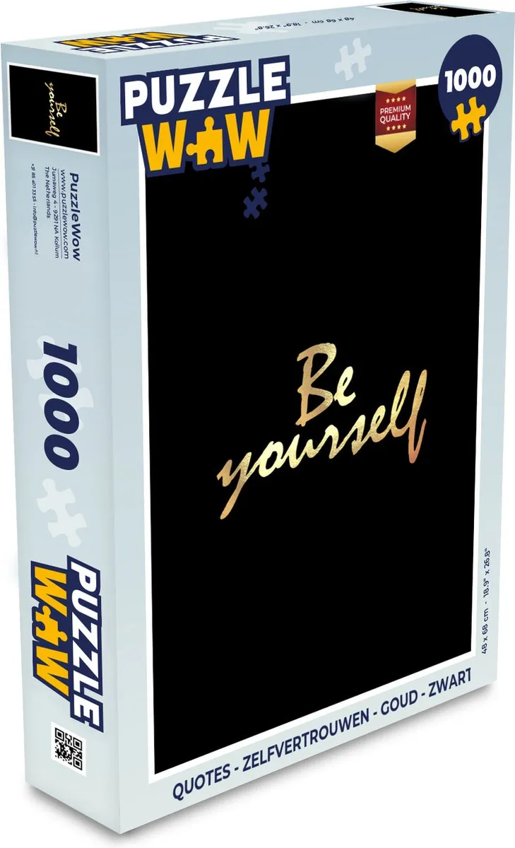 PuzzleWow Quotes Zelfvertrouwen Puzzel 1000 Stuks - Multicolor