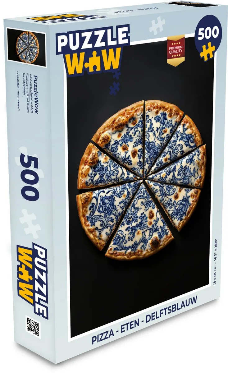 PuzzleWow Pizza Puzzel 500 Stuks