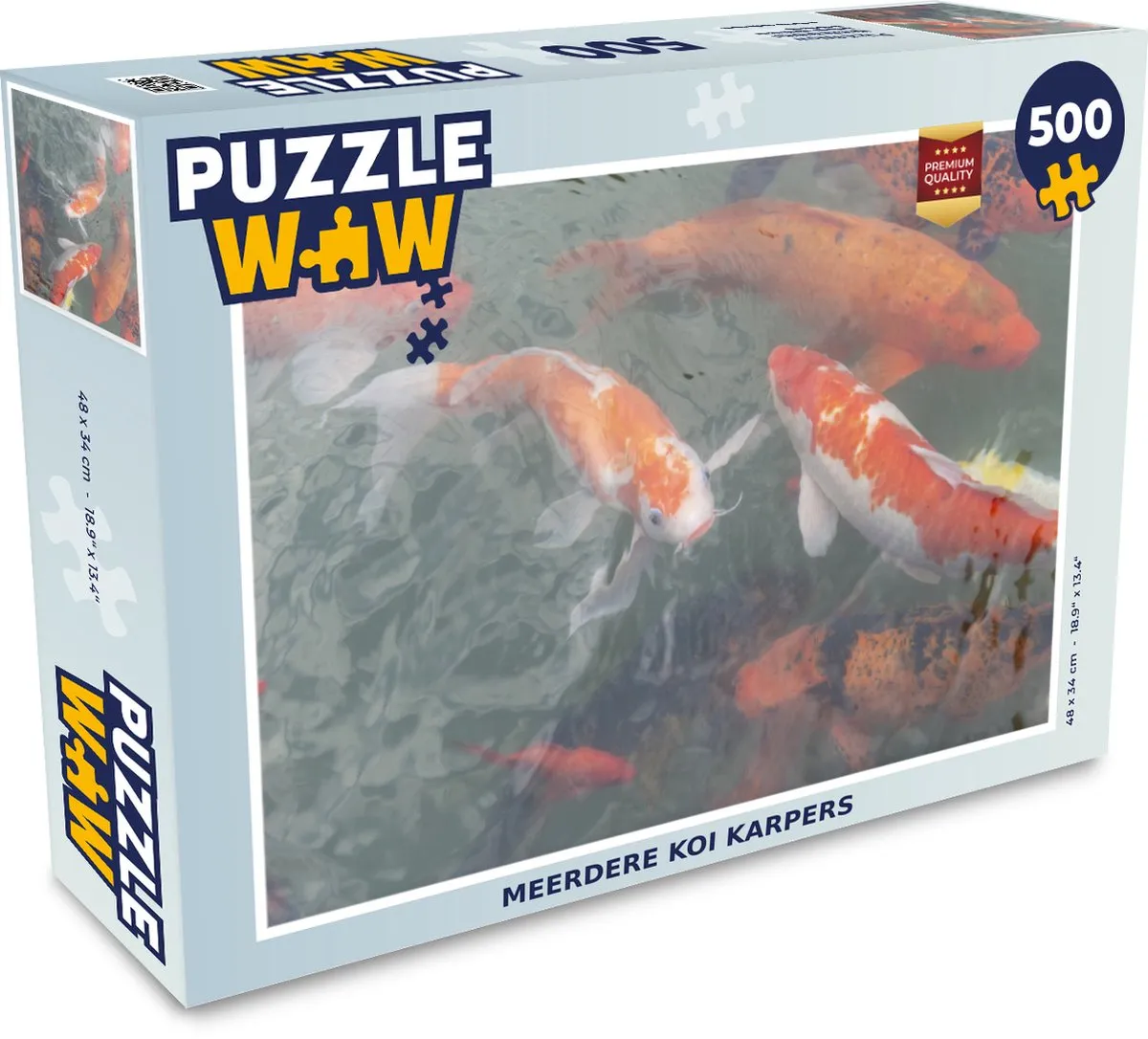PuzzleWow Koi Karpers Legpuzzel 500 Stuks