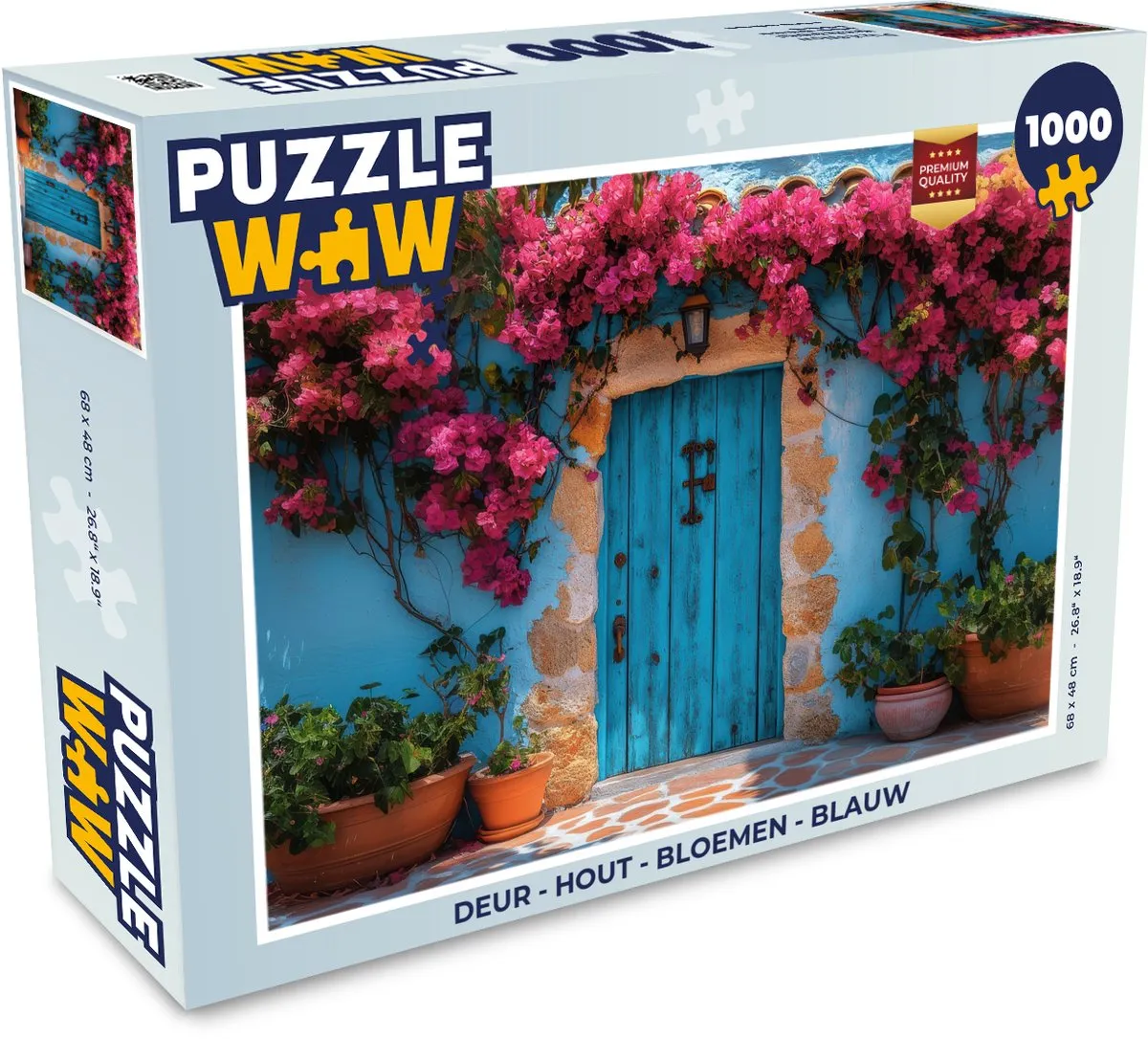 PuzzleWow Deur Bloemen Puzzel 1000 Stuks