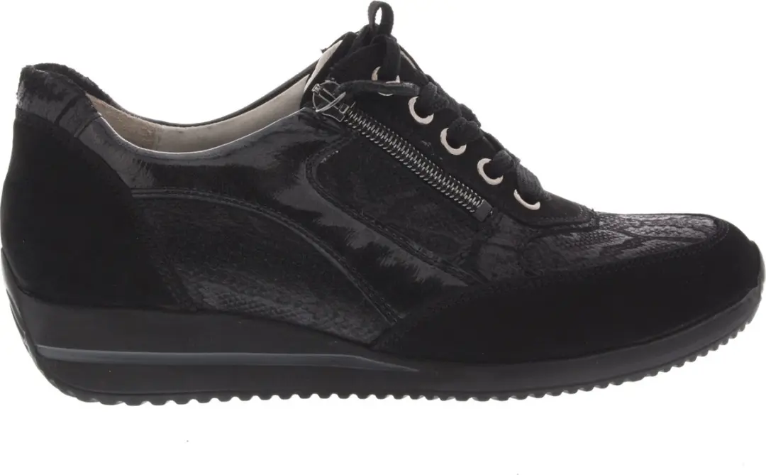 Dames Veterschoenen Waldlaufer Himona 980008-415-991 Zwart