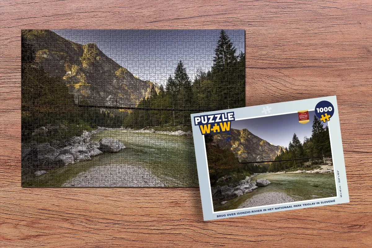 PuzzleWow Legpuzzel Isonzio Rivier Triglav 1000 Stuks - Multicolor