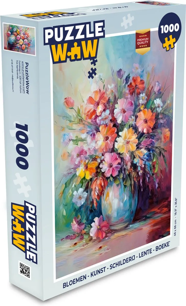 PuzzleWow Bloemen Legpuzzel 1000 Stuks - Multicolor