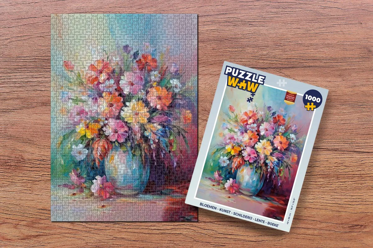PuzzleWow Bloemen Legpuzzel 1000 Stuks - Multicolor