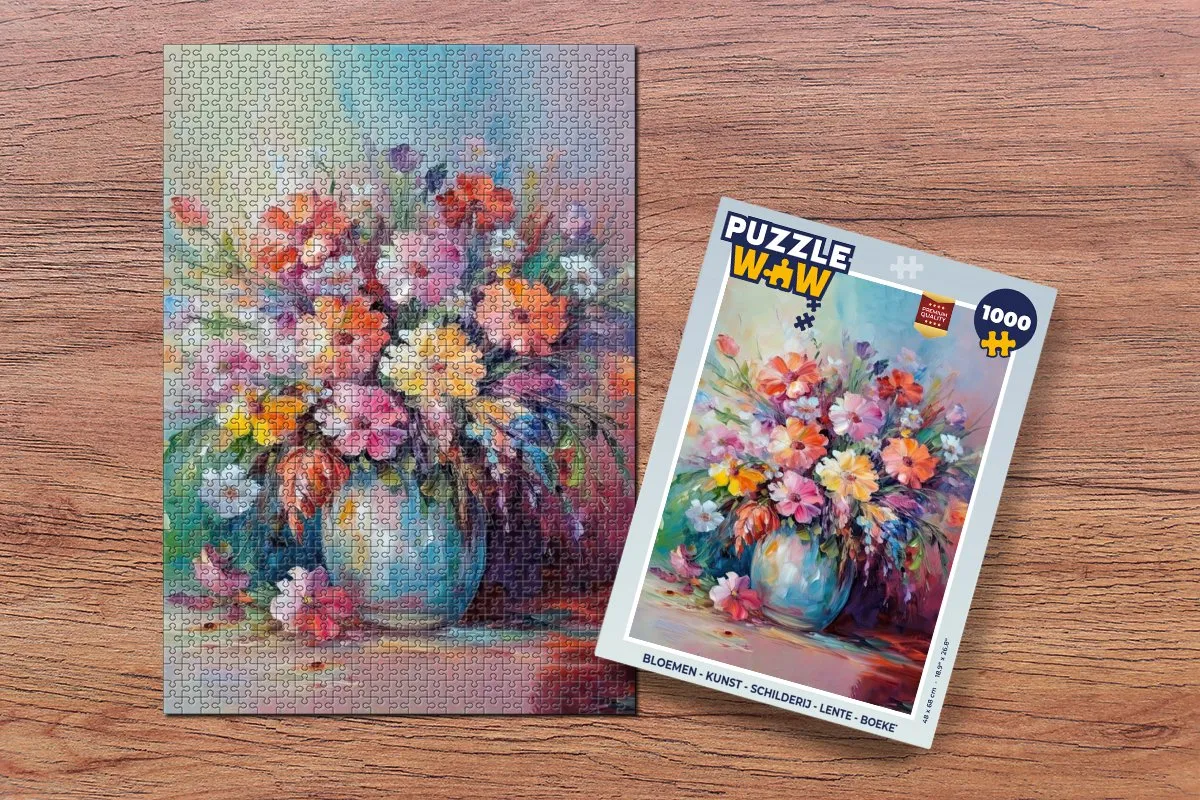 PuzzleWow Bloemen Legpuzzel 1000 Stuks - Multicolor