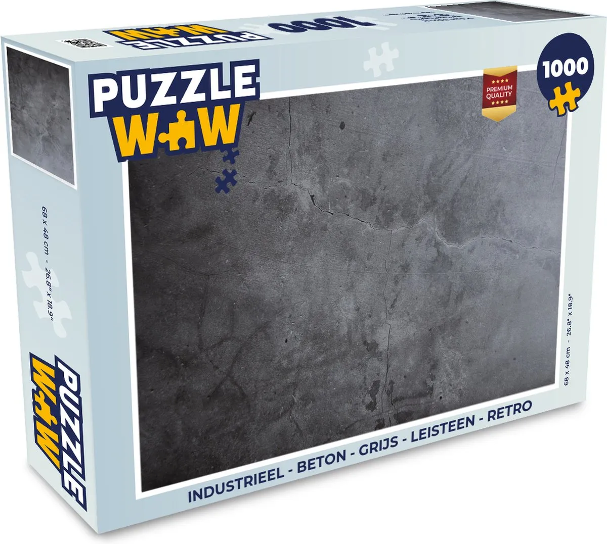 PuzzleWow Industrieel Betonprint Legpuzzel 1000 Stuks - Multicolor