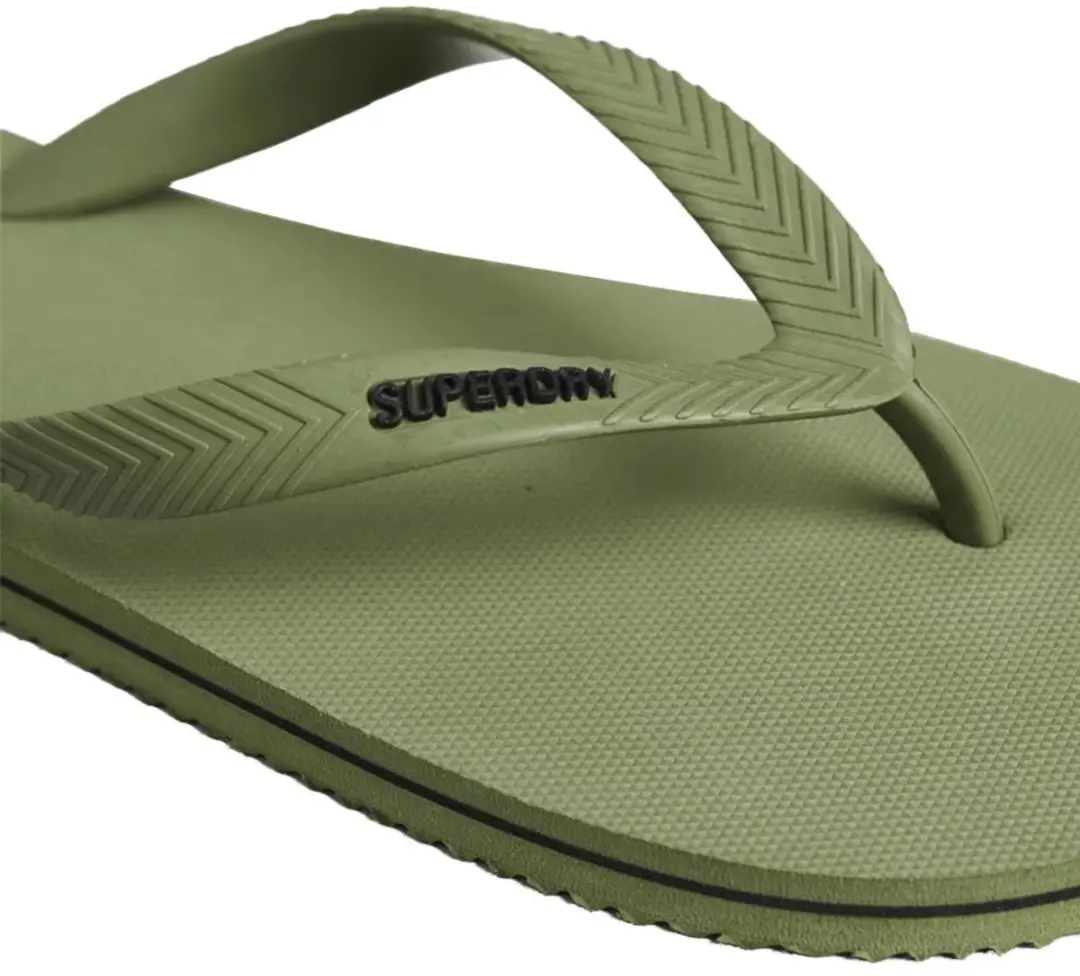 Superdry Heren Klassieke Vintage Teenslippers - 46/47 - Olive Khaki - afbeelding 3 van 6