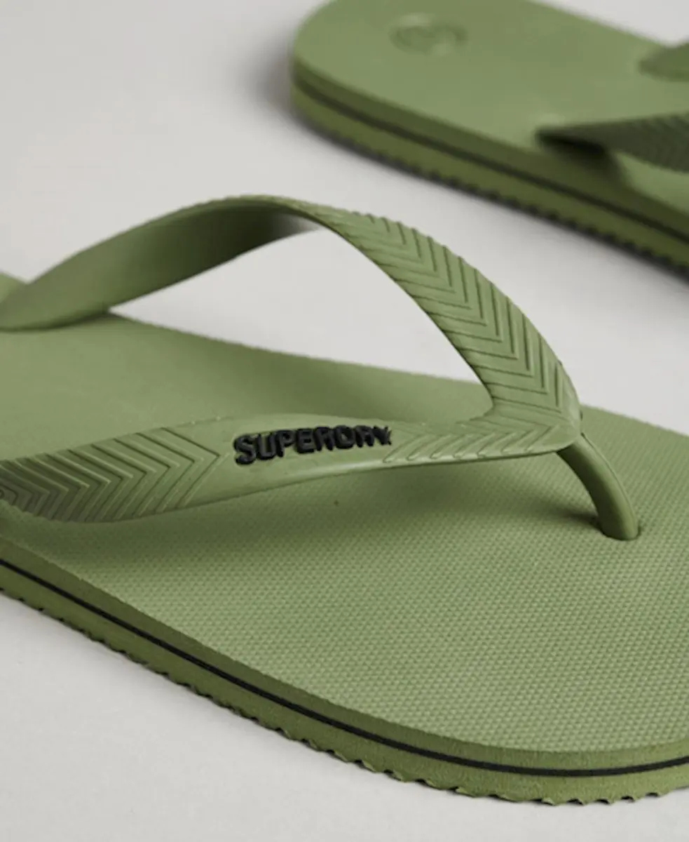 Superdry Heren Klassieke Vintage Teenslippers - 46/47 - Olive Khaki - afbeelding 5 van 6