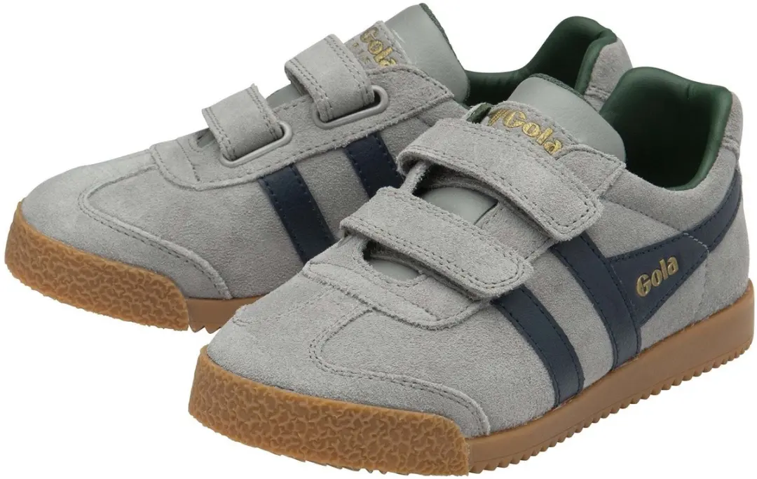 Gola Harrier Strap Trainer Kinderschoenen - 31 - Cement/Navy/Evergreen
