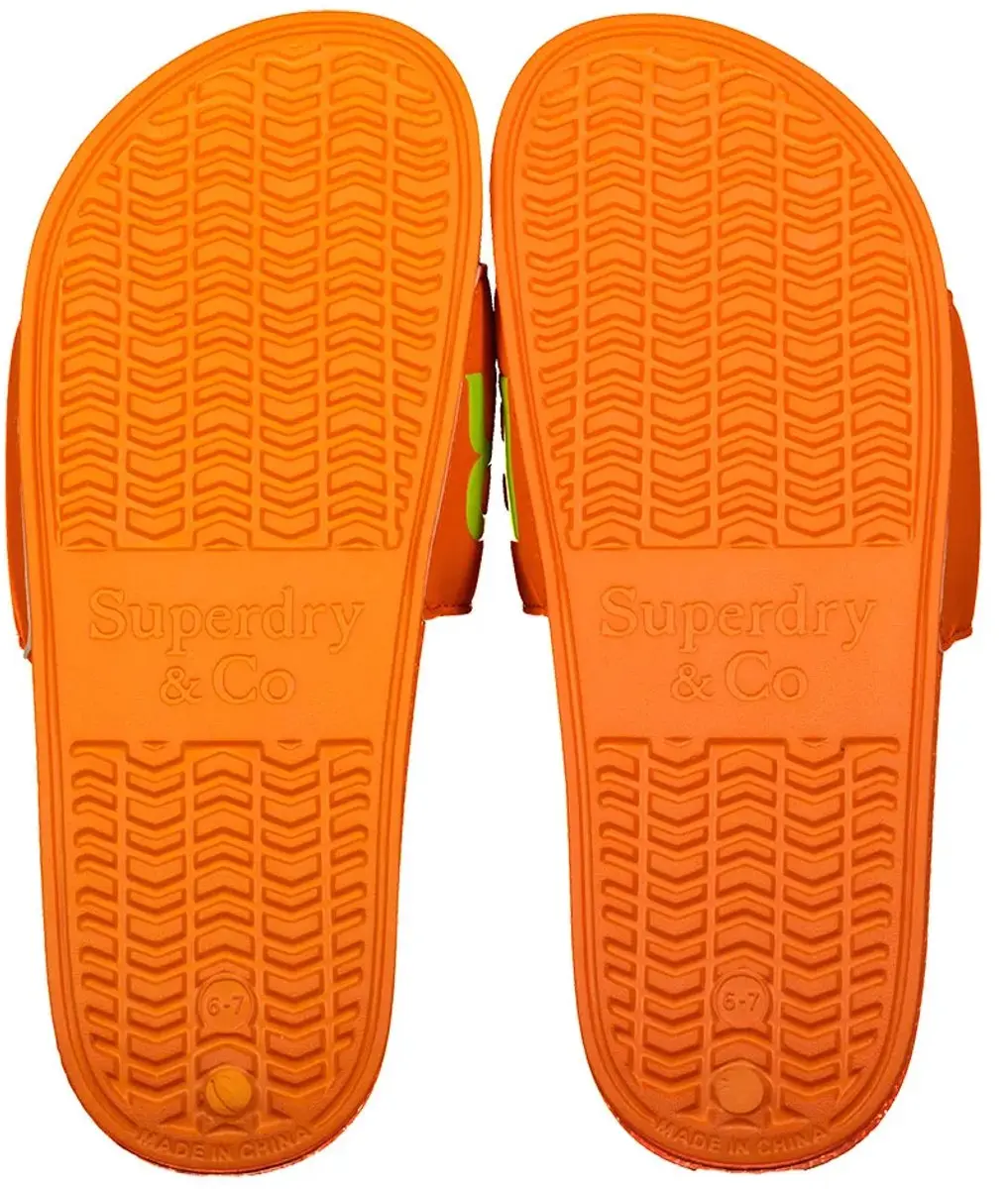 Superdry Badslippers Heren Orange Sorbet 46/47 - afbeelding 5 van 6