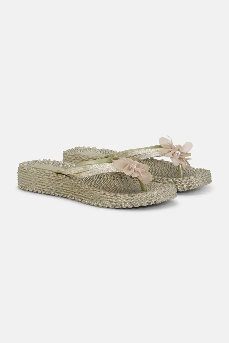 Slippers met bloem en lichte plateauzool CHEERFUL17F