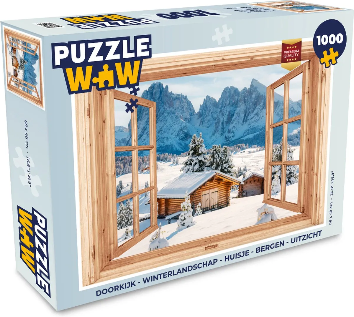 PuzzleWow Winterlandschap Legpuzzel 1000 Stuks
