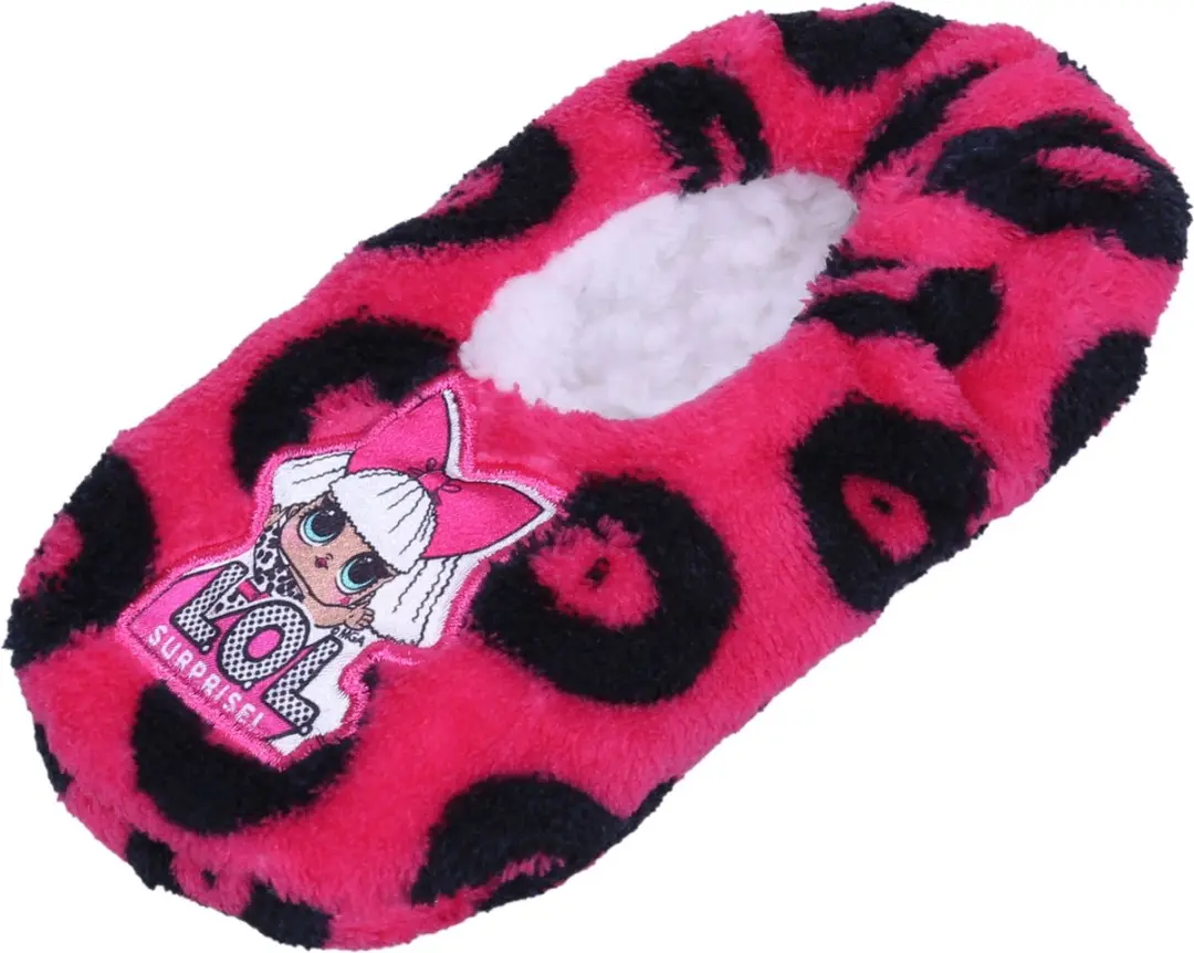 Donkerroze, antislip slippers