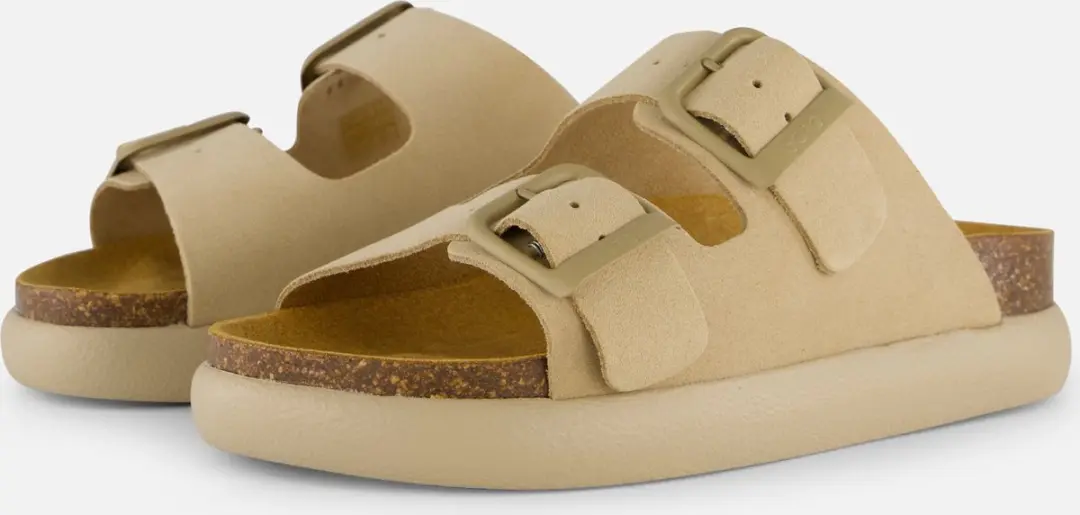 Scholl Noelle Chunky Sandalen beige Suede