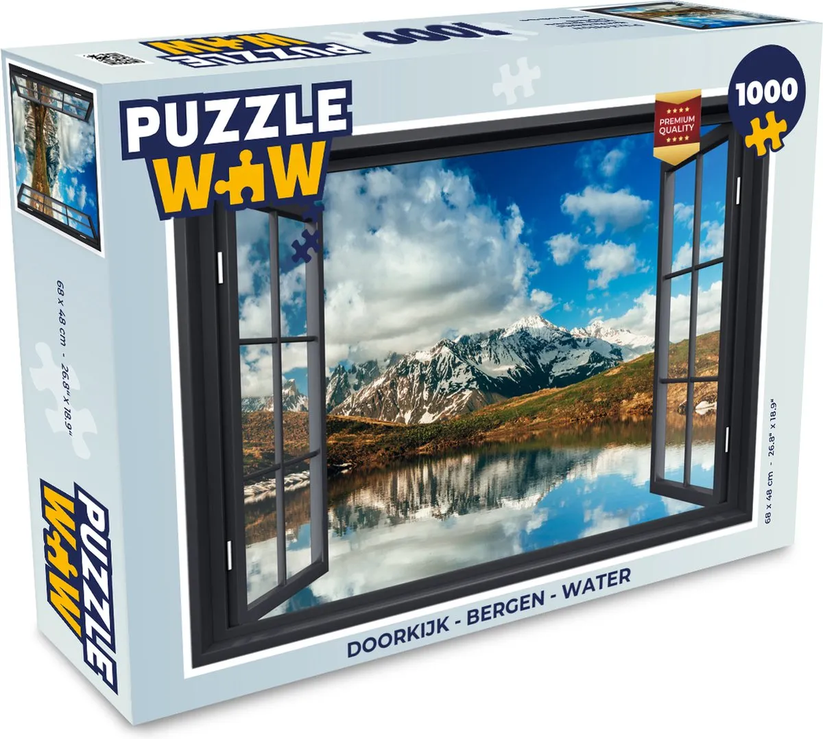 PuzzleWow Bergen Water Legpuzzel 1000 Stuks - Multicolor